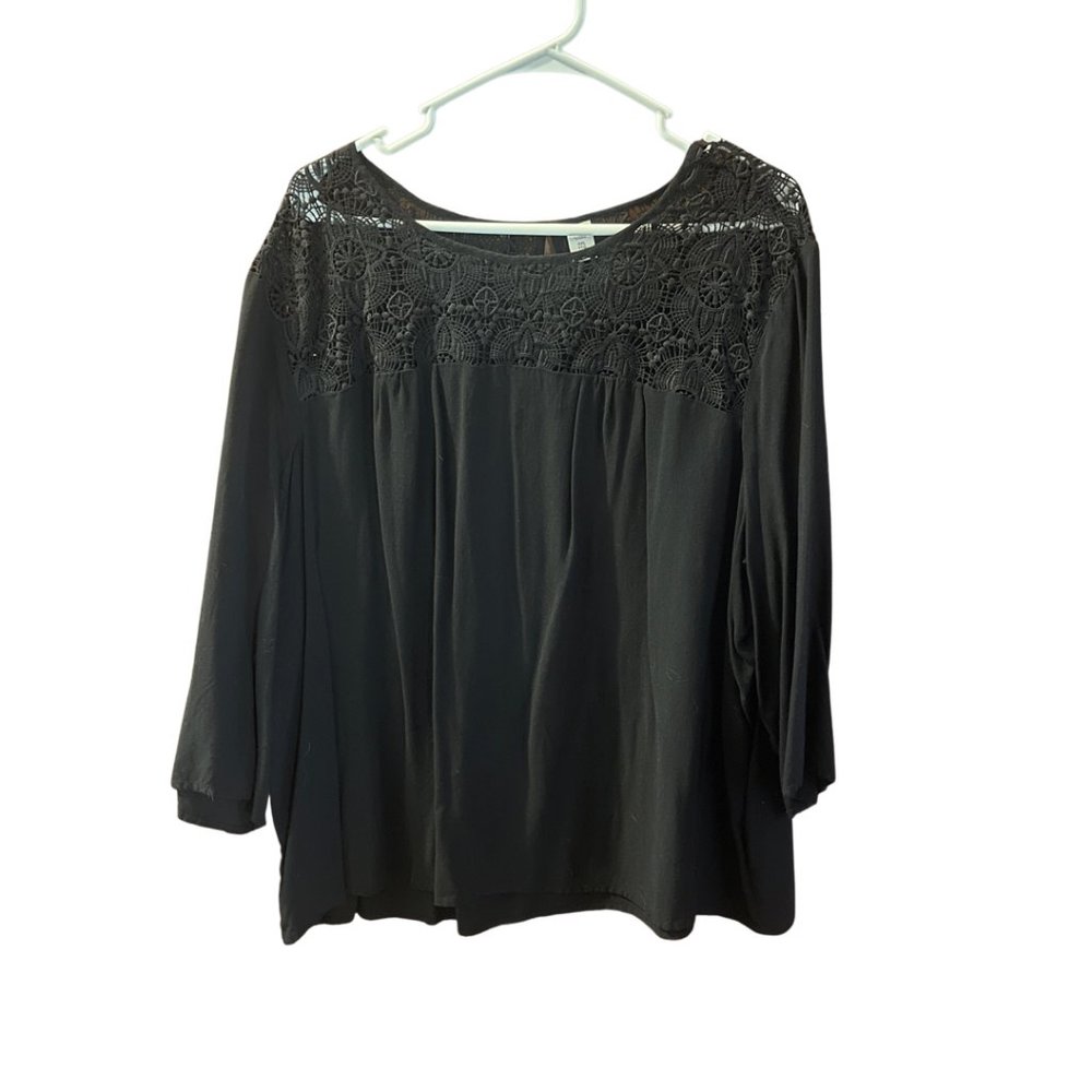 Black dressy linen top